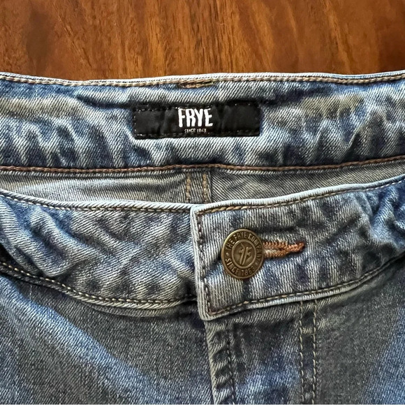 Frye Denim Jeans Womens size 32 High Rise Cropped Straight Raw Hem - Picture 8 of 16